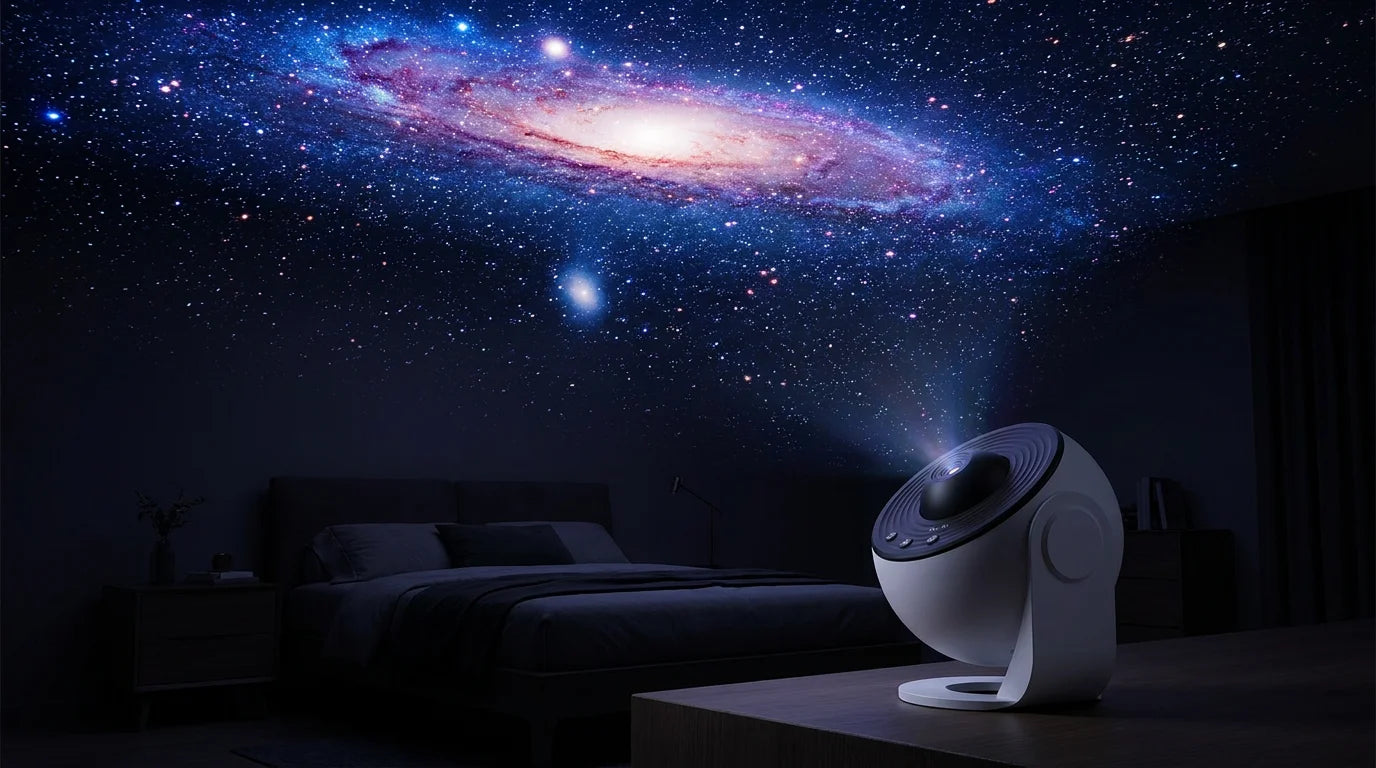 Atmospheric HD Galaxy Projector Hero Banner